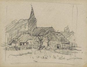 View of Diepenheim with the Johanneskerk by Willem Arnoldus Witsen
